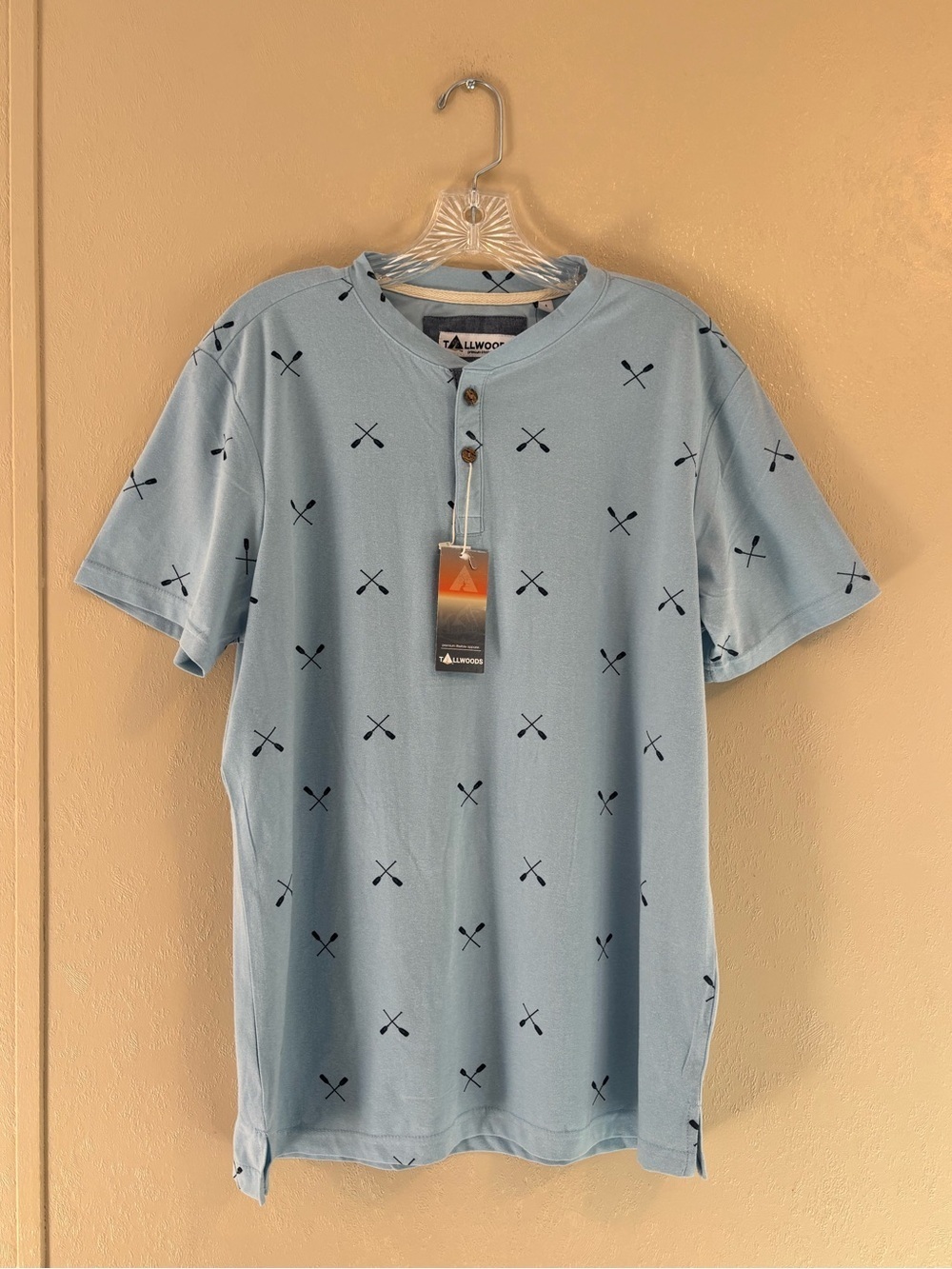 NWT Tallwoods men’s Supersoft Henley sz M